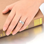 Personalized Engraved Name Ring – Custom Text, Date & Arabic Name | Mrym Collection