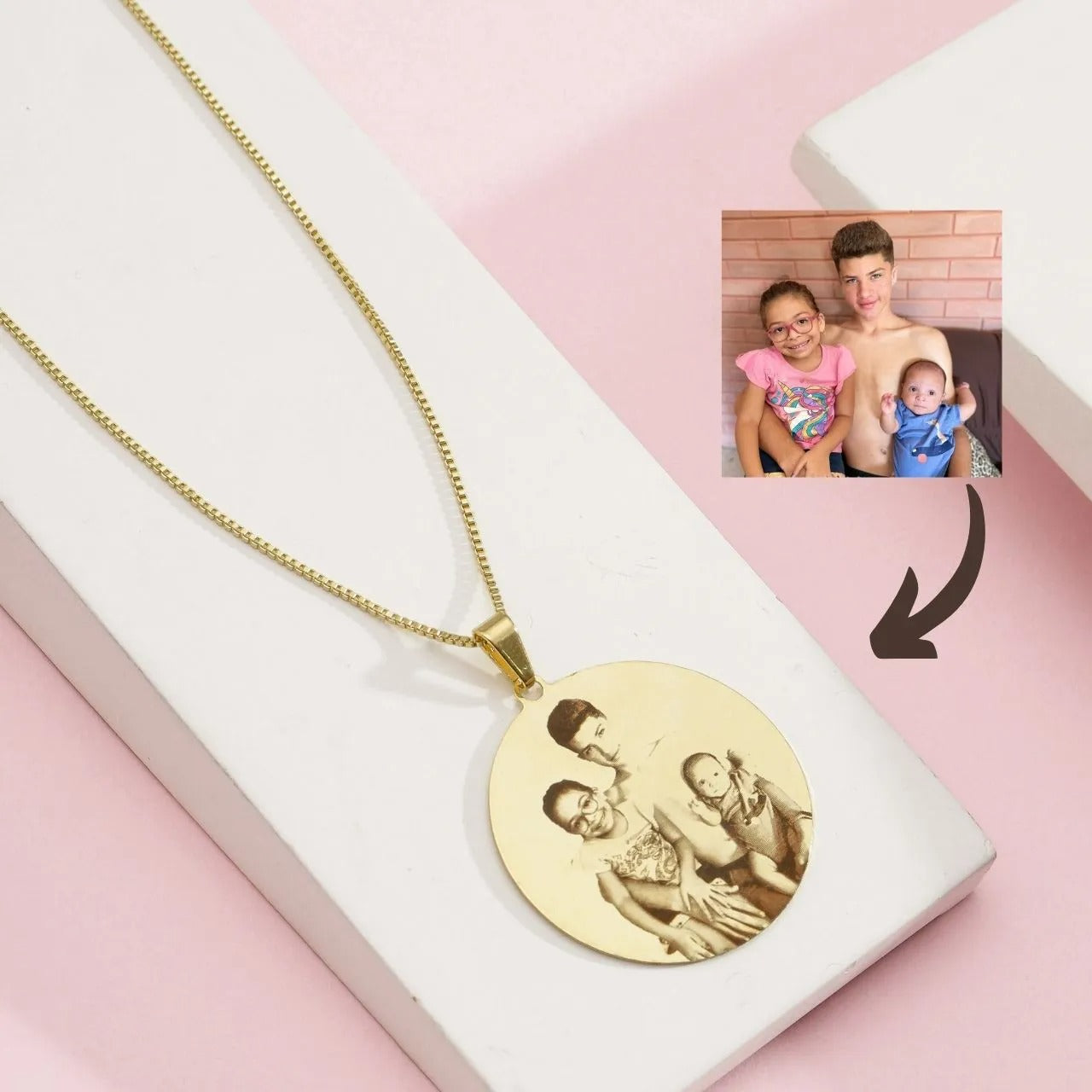 Customized Photo Engraved Locket – Personal Gift by Mrym Collection